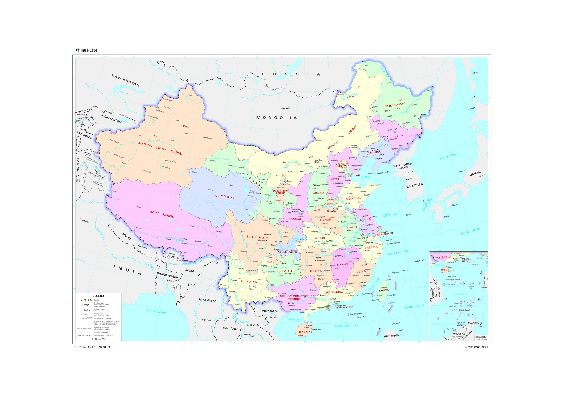 Selected North China regions